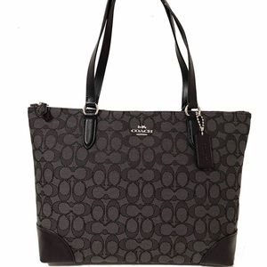 COACH Zip Top Tote Signature Jaguard
